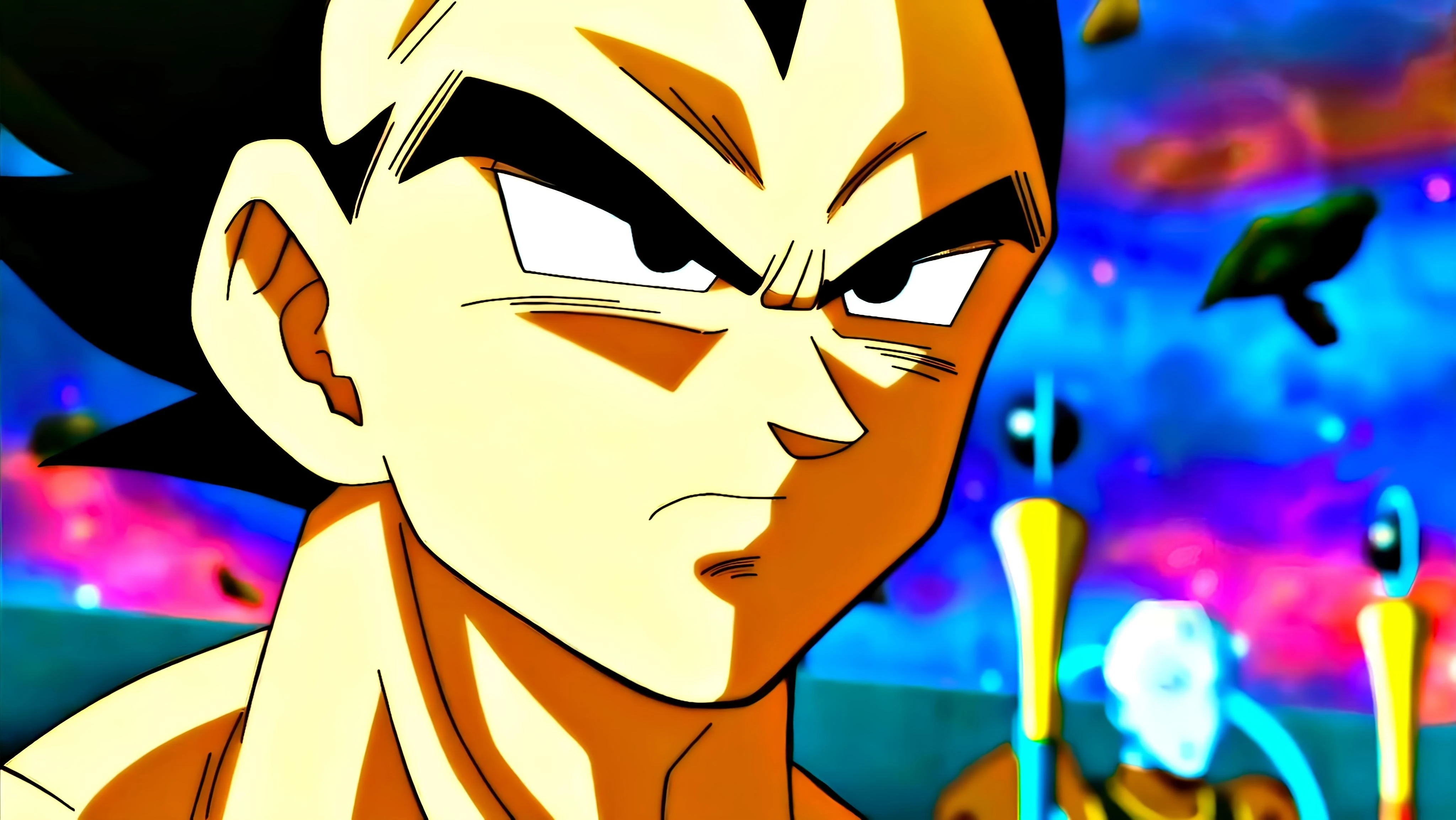 Vegeta Super Saiyan Blue, blue aura, Dragon Ball Super 4K