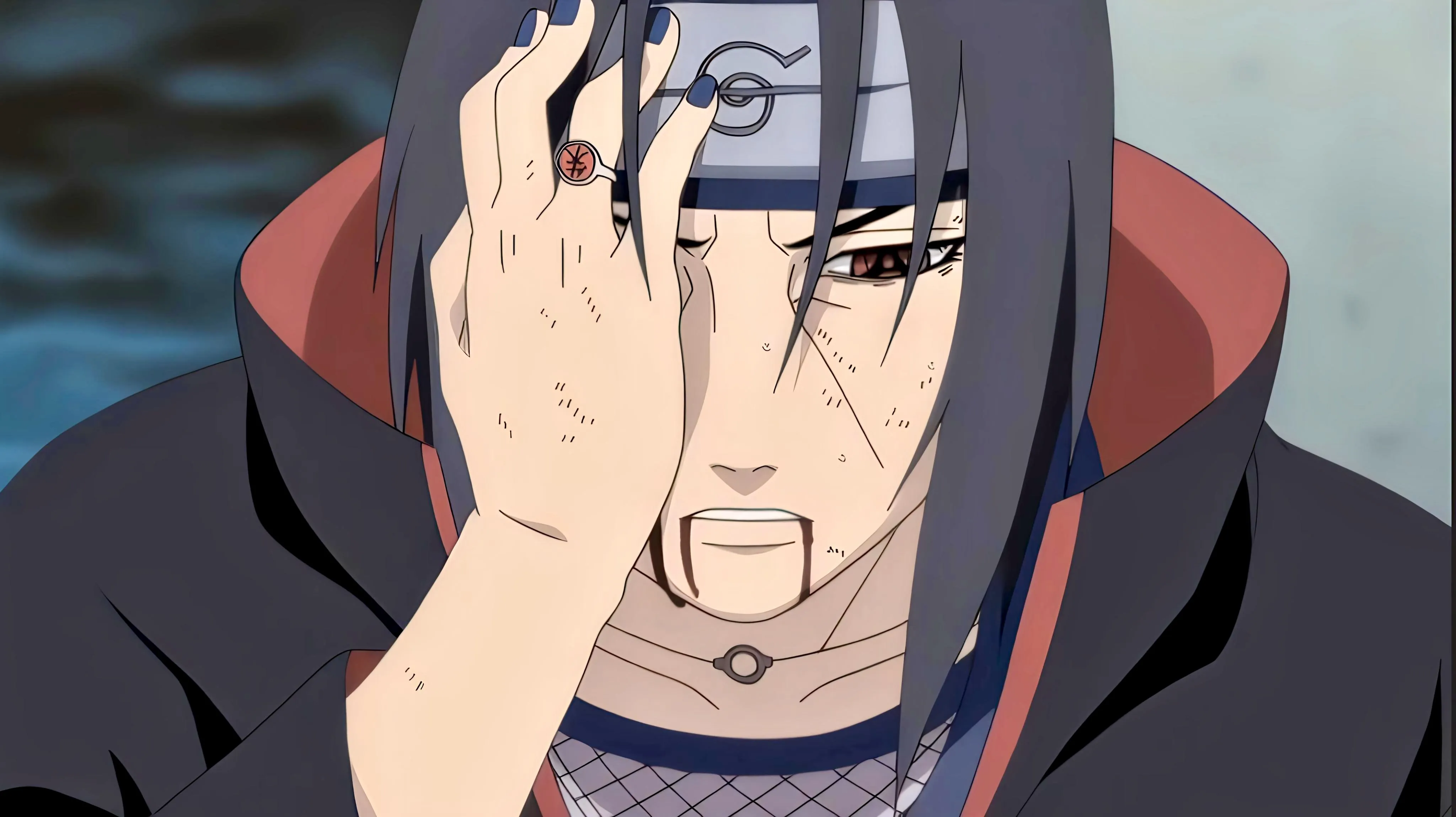 Itachi Uchiha Mangekyou Sharingan in HD, Sad Eyes Art Wallpaper  
Itachi Uchiha in Akatsuki Cloak with Intense Glare, High-Res Anime Art  
Iconic Genjutsu Moment by Itachi Uchiha, Dark Mood Wallpaper  
Emotional Battle Scene: Itachi Uchiha vs Sasuke in Naruto Shippuden  
Tragic Hero Itachi Uchiha, Red Cloud Background, Deep Emotional Scene